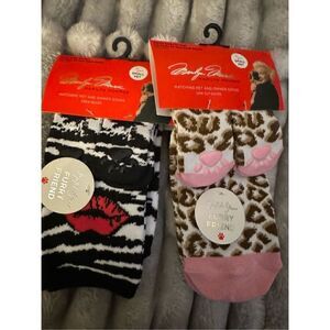 2x chatties small & teacup pup/dog socks & matching owner , mom dad socks!